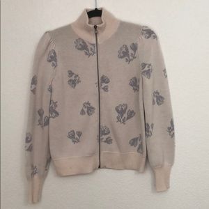 Rebecca Taylor Knit Zip Up Sweater
